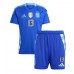 Camisa de Futebol Argentina Cristian Romero #13 Equipamento Secundário Infantil Copa America 2024 Manga Curta (+ Calças curtas)